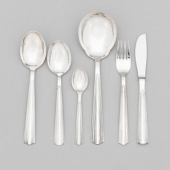 Holger Rasmussen, A 41-piece set of 'Margit' silver cutlery, Hämeenlinna ja Helsinki 1964-68.