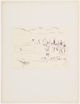 Ragnar Sandberg, ink drawings, 4, signed RS.