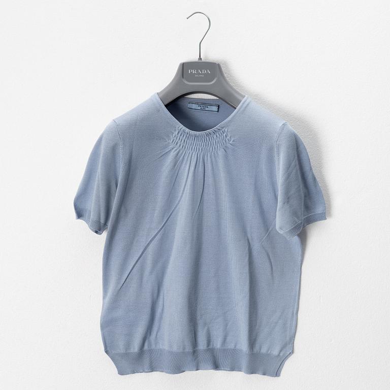 Prada, a set of three silk tops, size 40.