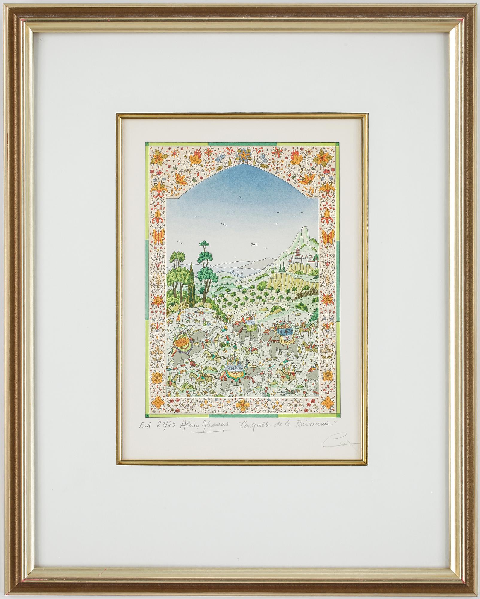 ALAIN THOMAS, tryck, signerad och numrerad 23/23, EA-upplaga.