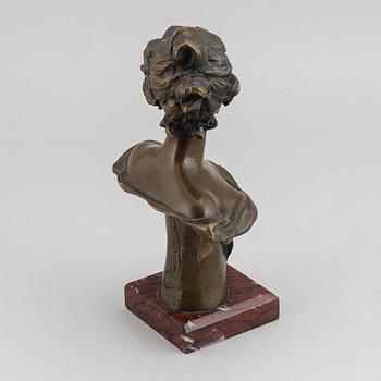 Georges van der Straeten, skulptur. Brons, signerad, gjut.stämpel. Total höjd 22,5 cm.