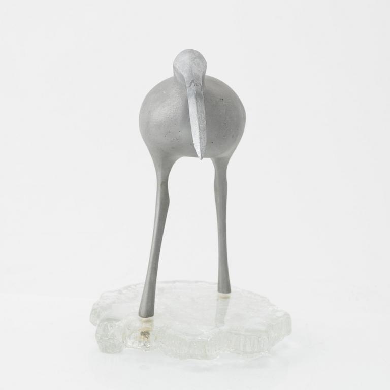 Tapio Wirkkala, an aluminium sculpture of a bird, 'Suokurppa' (Bog snipe), model 'TW 513', Kultakeskus Oy, Finland 1970s.