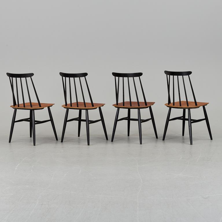 A set of four 'Fanett' chairs by Ilmari Tapiovaara, Edsbyverken.