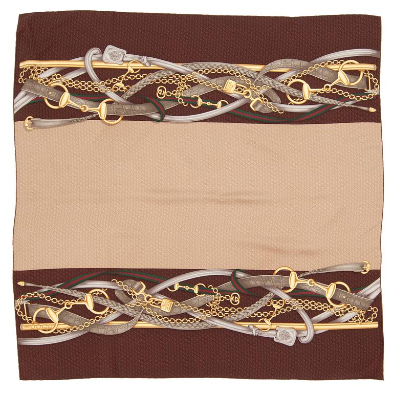 GUCCI, a silk scarf.