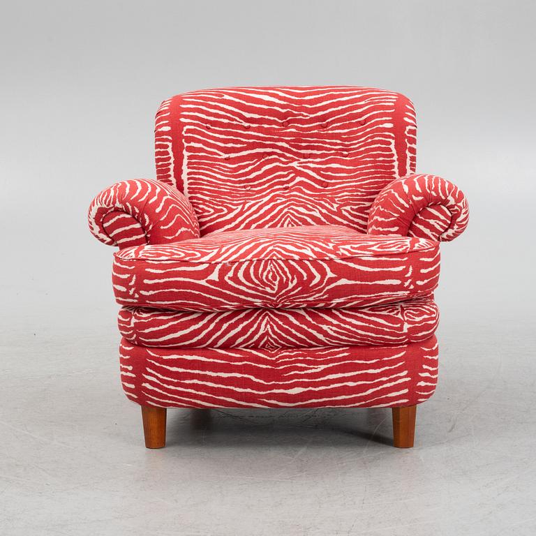 Josef Frank, a model 568 armchair, Firma Svenskt Tenn, Sweden.