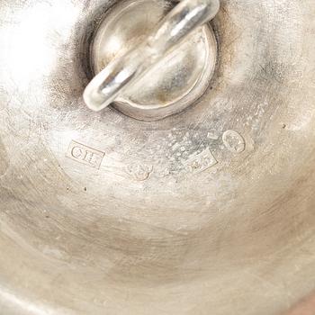 A Swedish silver coffee pot, mark of Christian Hammer, Stockholm 1856.