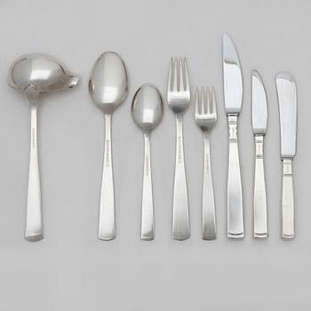 Jacob Ängman, Bestickuppsättning, 75 delar, silver, "Rosenholm", GAB, Eskilstuna, bl a 1978.