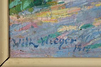 Wilhelm Wieger, oil on canvas, signed and dated 1919.