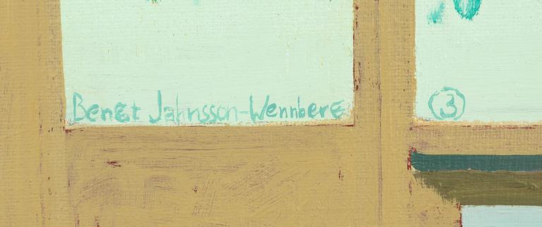 Bengt Jahnsson-Wennberg, triptyk, olja på duk, signerad.