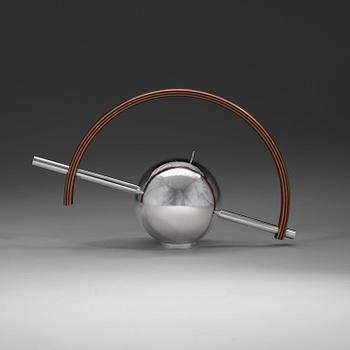 A Wolfgang Gessl sterling teapot, Stockholm 2001, an edition of 3/3.