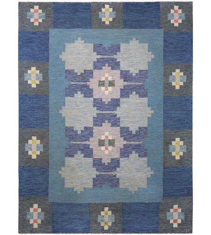 Ingegerd Silow, matta, röllakan, signerad IS, ca. 227 x 164 cm.