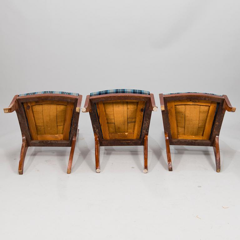 A set of five Baltic Biedermeier chairs.