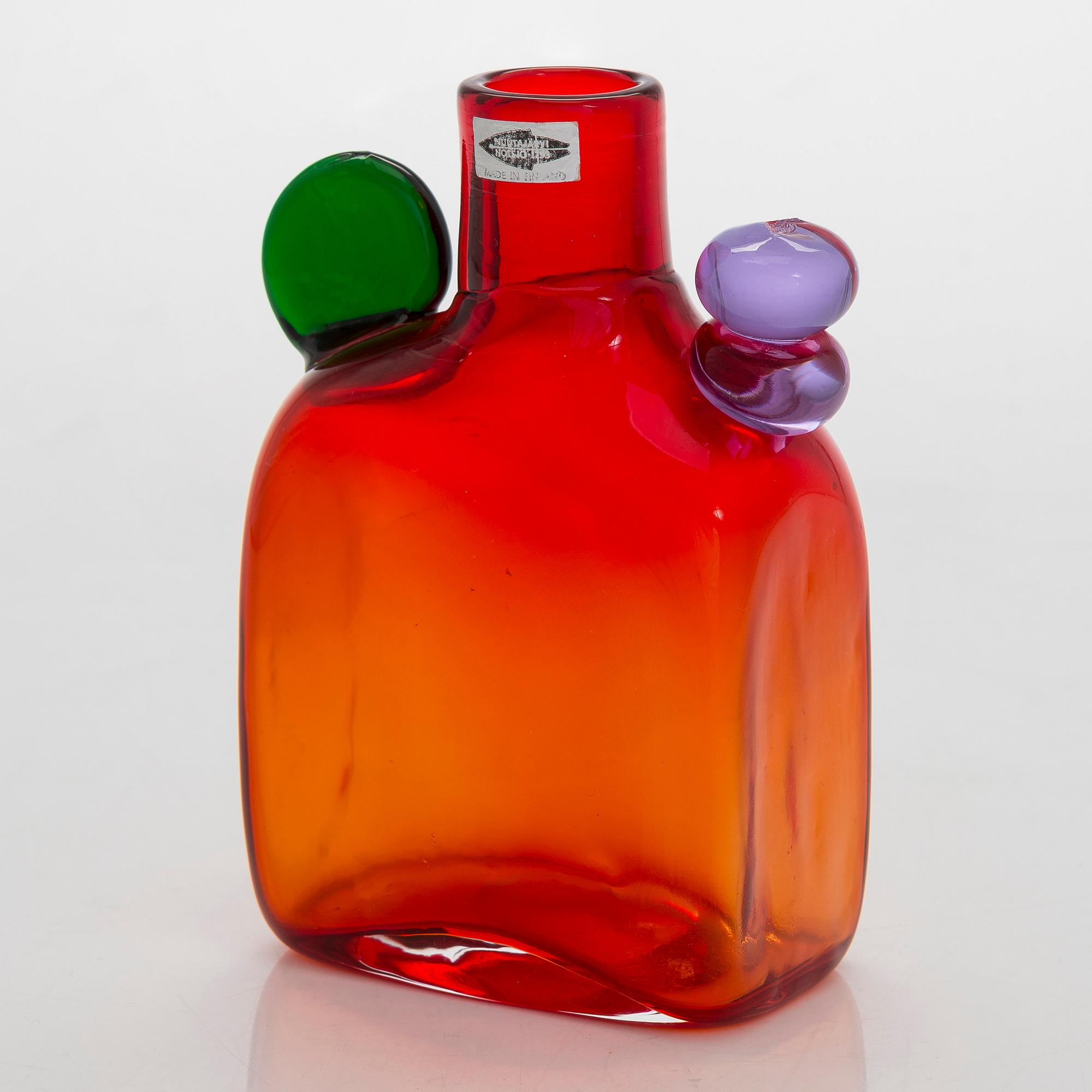 Oiva Toikka,"Pampula" pullo signeerattu Oiva Toikka Nuutajärvi Notsjö.