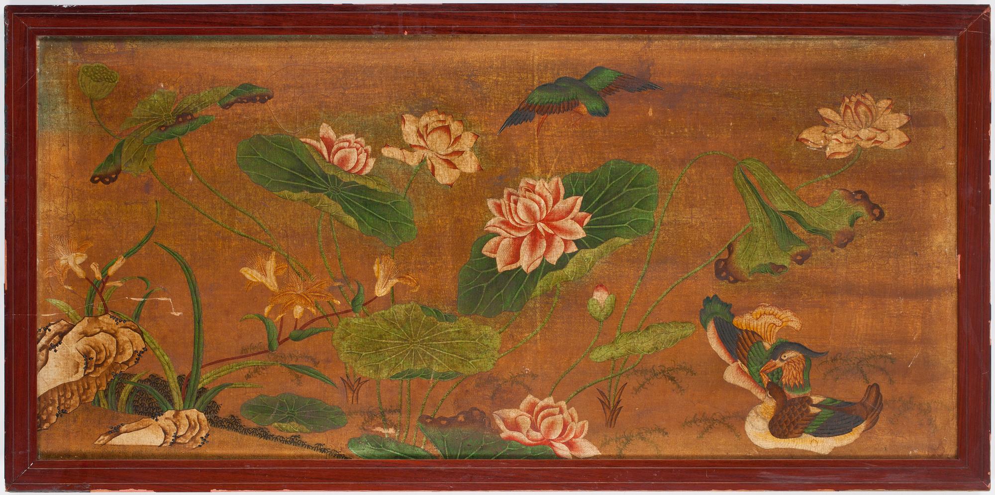 SIDENMÅLNING, Kina, 1800/1900-tal.