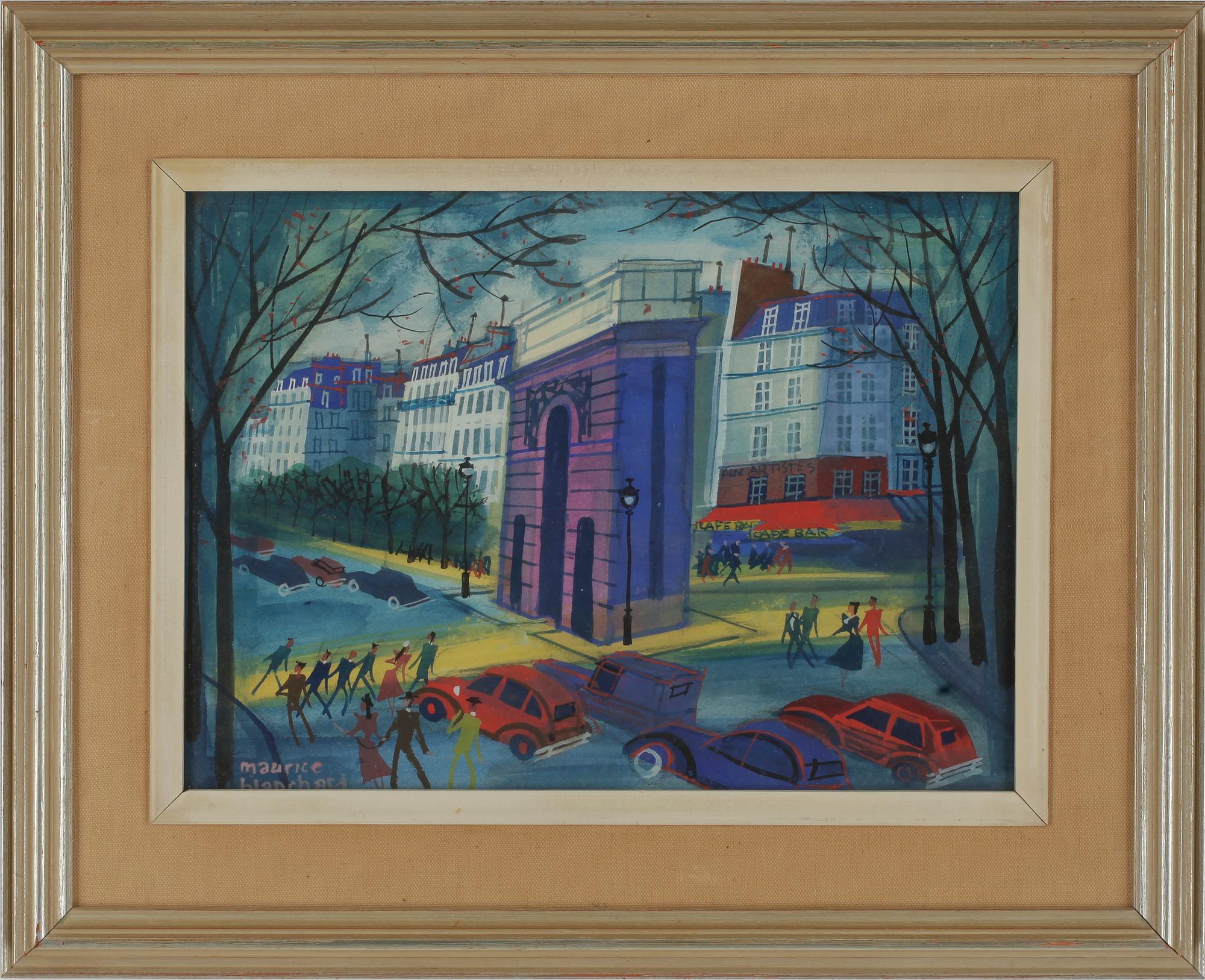 MAURICE BLANCHARD, akvarell, signerad.