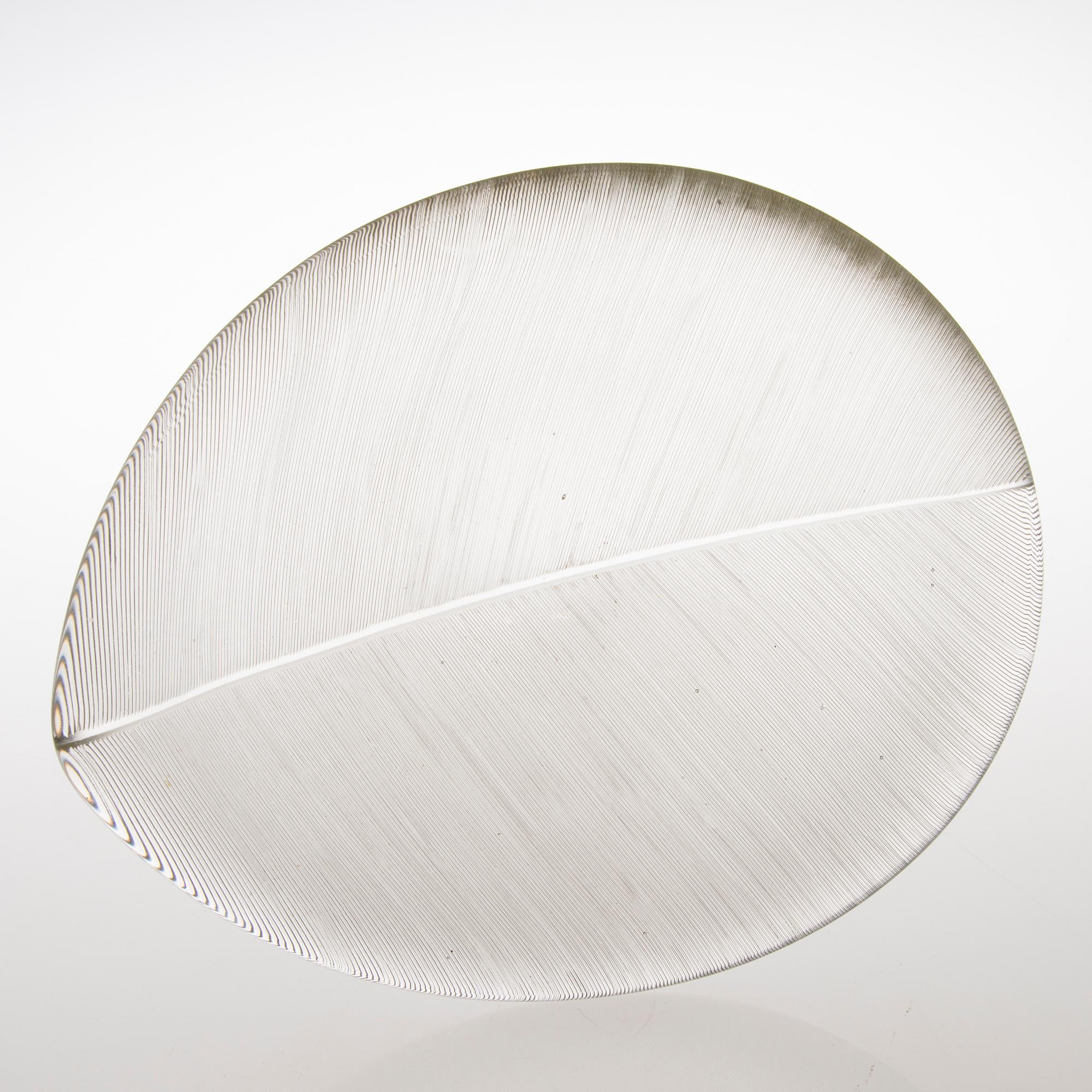 TAPIO WIRKKALA, VATI, 'Lehti', lasia, signeerattu Tapio Wirkkala Iittala 3337.