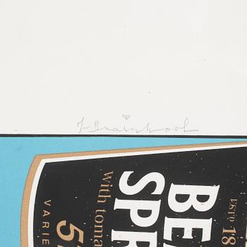 THIERRY GUETTA, "Bean Spray", Hommage to Warhol, signerad och numrerad 73/95.