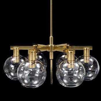 HANS-AGNE JAKOBSSON, taklampa, mässing, Markaryd, 1900-talets andra hälft.