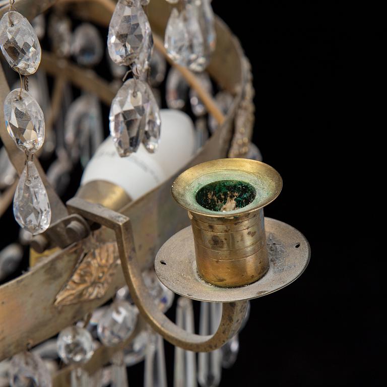 A Swedish Empire chandelier, first half of the 19th century.