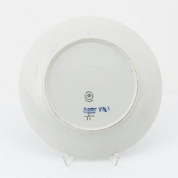 A 24-piece 'Musselmalet' tea service, Rifflet and half lace, Royal Copenhagen, Denmark.