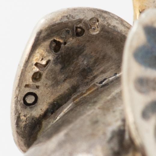 Ole Lynggaard, Magnifying glass, silver with a brilliant-cut diamond, decorated with an elephant motif.