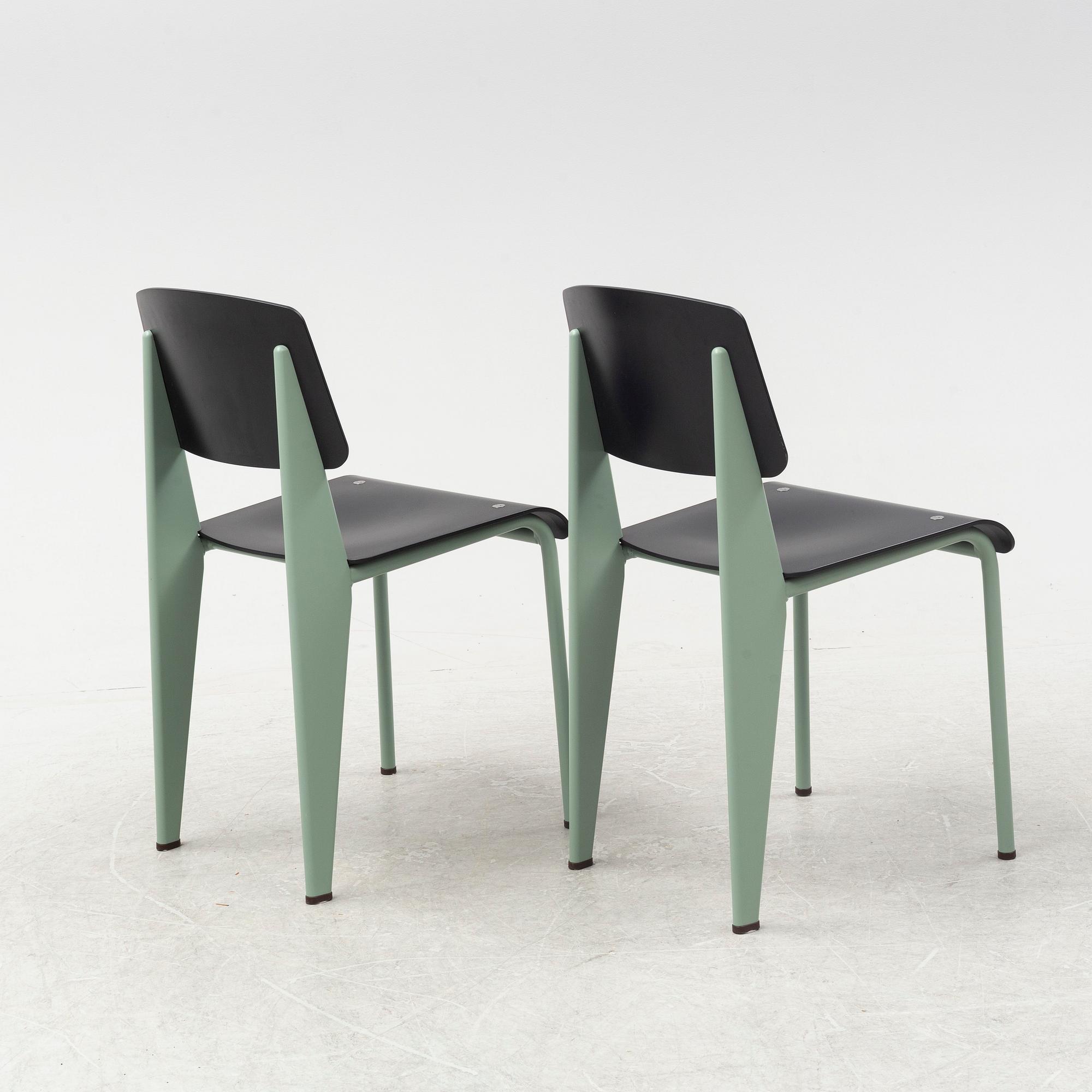 Jean Prouvé, a pair of 'Standard' chairs, Vitra, 2017.