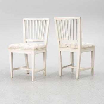 Stolar, 6 st, 1800-tal, Sengustavianska provinsarbeten.