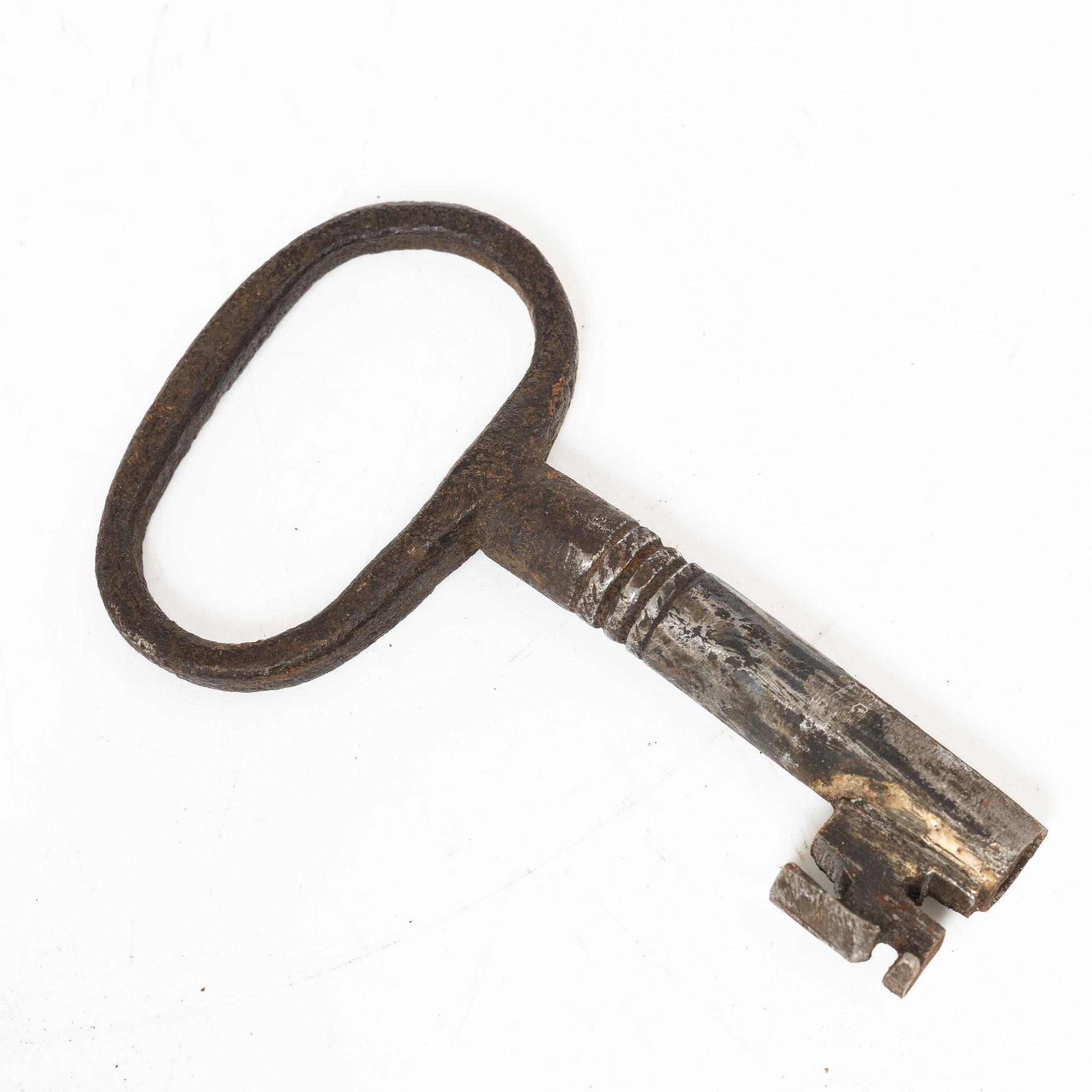 Two 18th century wrought iron locks.