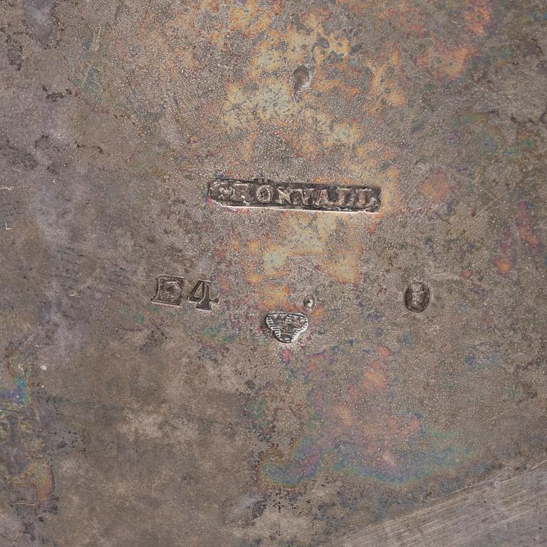 Kaffekanna, silver Johan Petter Grönvall, Stockholm, 1835.