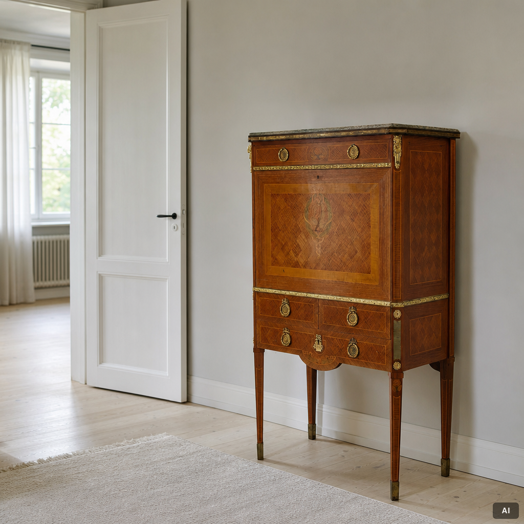 Writing desk, Gustavian style, mid-20th century.