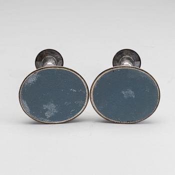 LJUSSTAKAR, ett par, silver, CESON, Göteborg 1977.