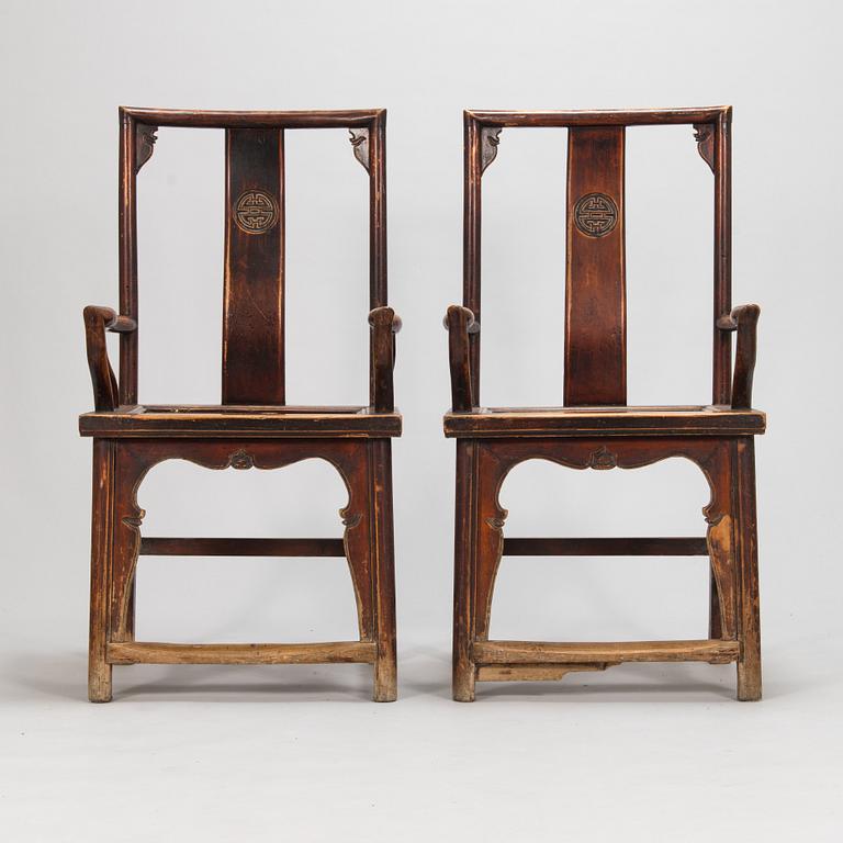 Nojatuolipari. Kiina, myöhäinen Qing-dynastia (1664-1912).