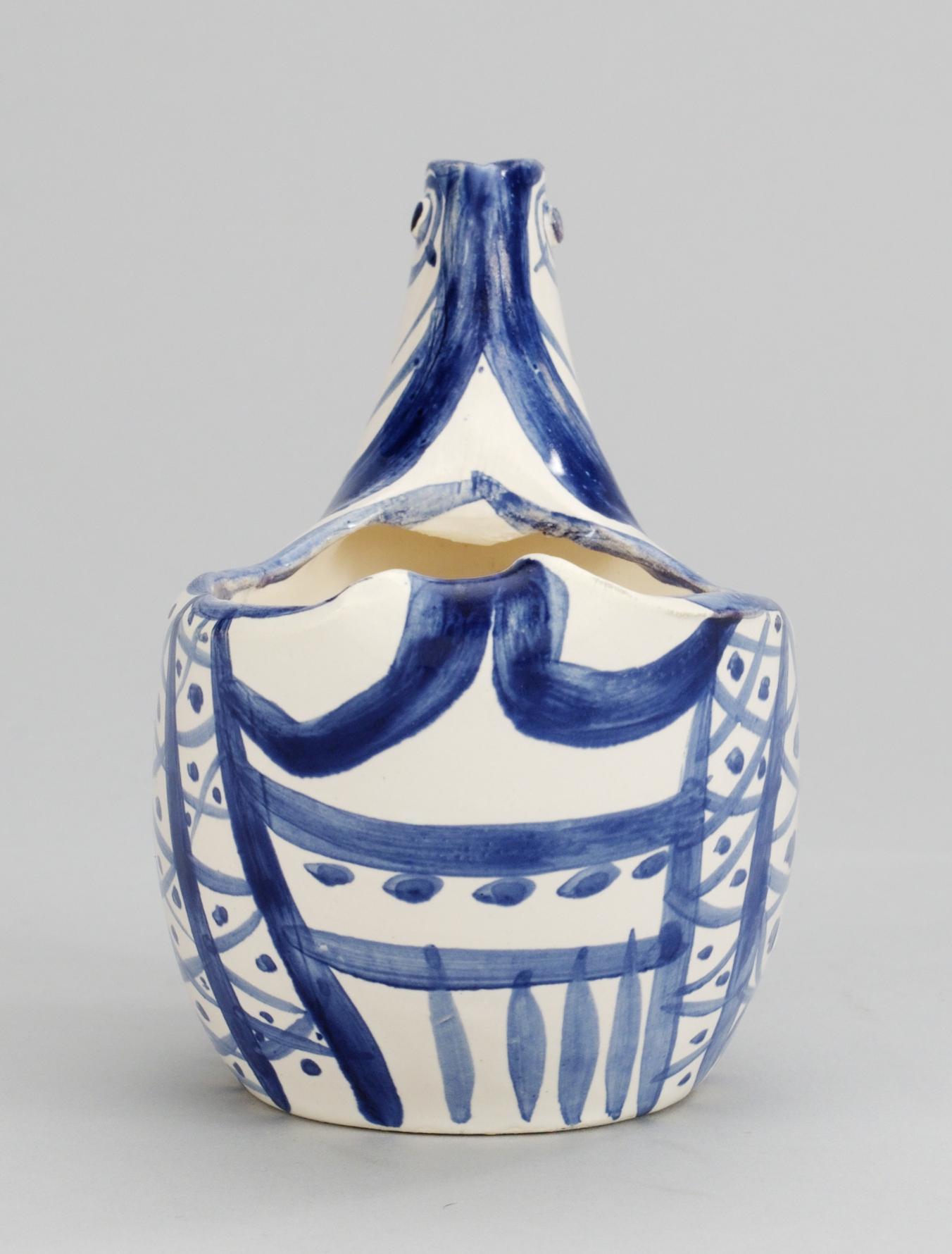 A Pablo Picasso 'Sujet poule' faience ewer, Madoura, Vallauris, France 1954.