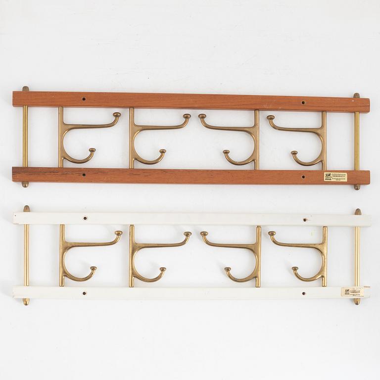 A pair of "Decorative" Clothes hangers, Skoglunds Metal Foundry, Anderstorp, mid-20th century.