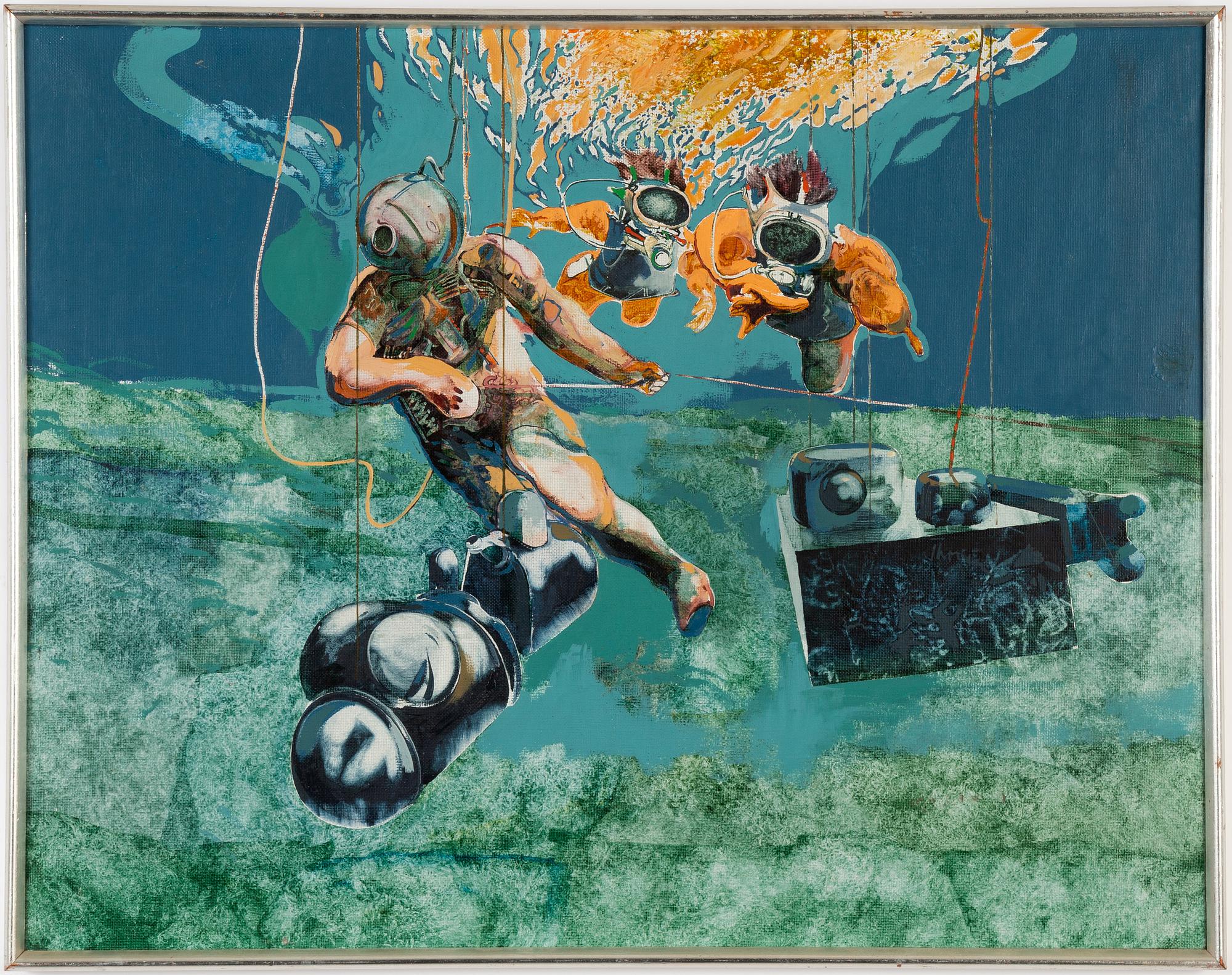 Gunnar Thorén, olja på duk, signerad.