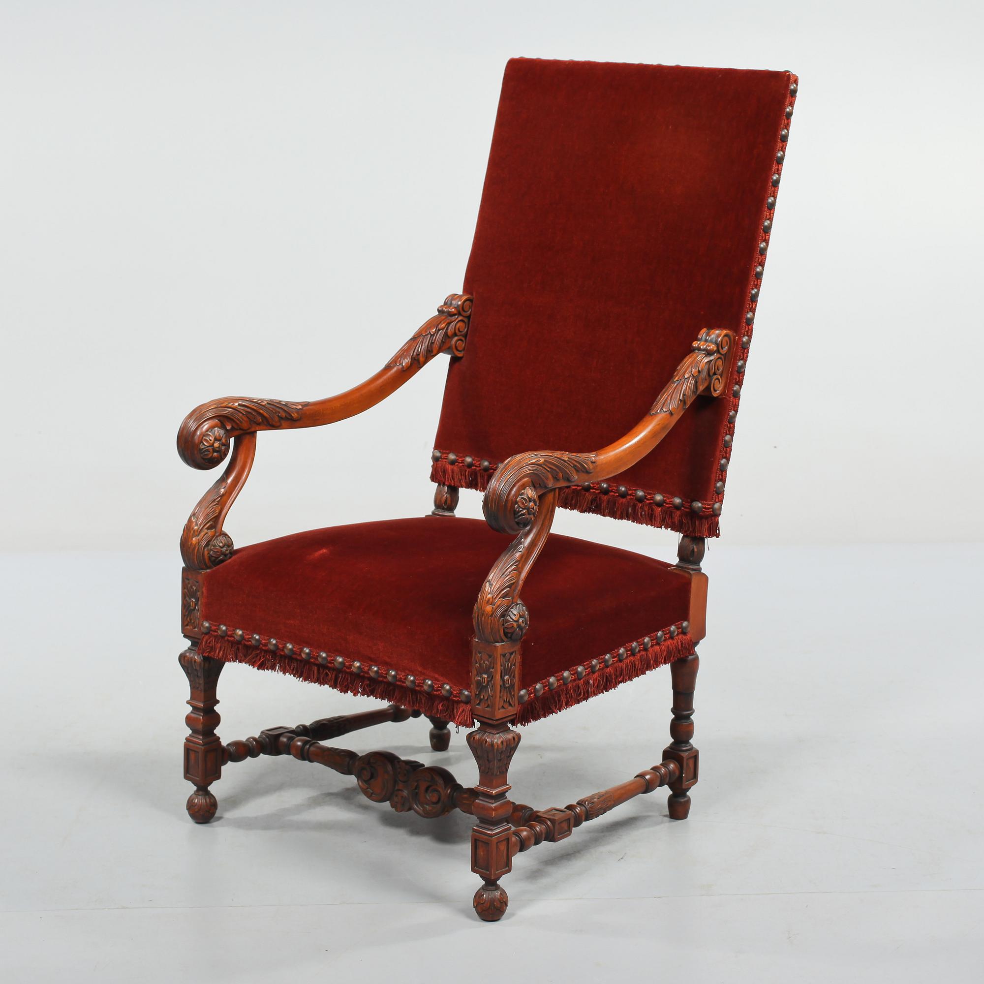 KARMSTOL, barockstil, 1900-talets första hälft.