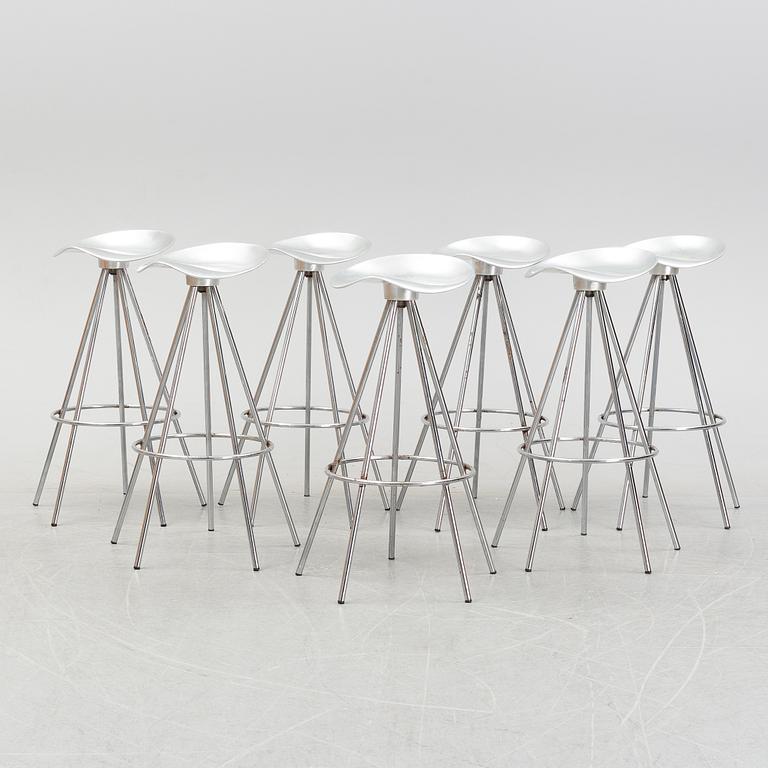 Pepe Cortes, seven 'Jamaica Stool' chrome bar stools, Amat, Spain.