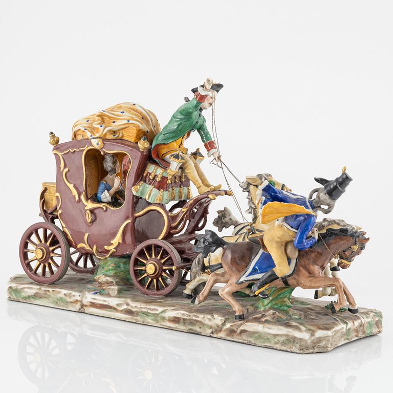 A porcelain figurine group, "Naples like mark", first half of the 20th Century.