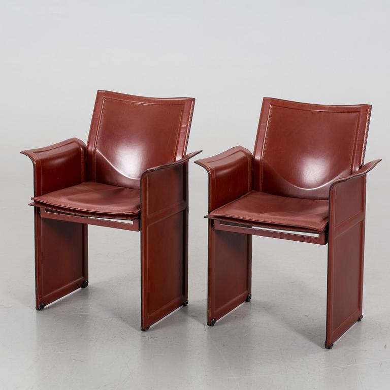 A PAIR OF "KORIUM" CHAIRS BY TITO AGNOLI, MATTEO GRASSI.