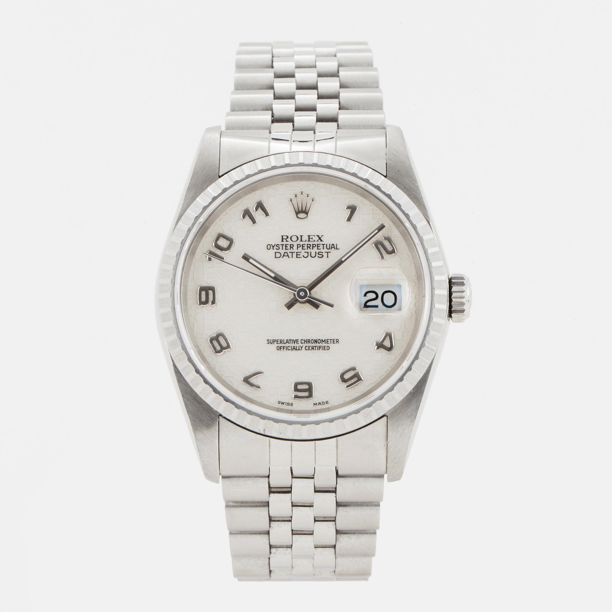 ROLEX, Oyster Perpetual, Datejust, armbandsur, 36 mm.