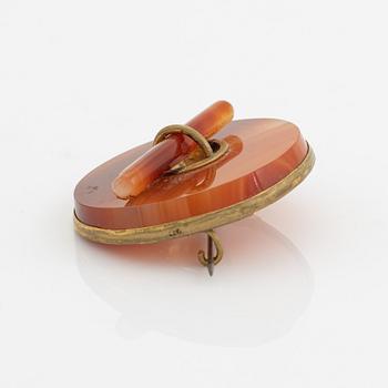 Scottish agate brooch.