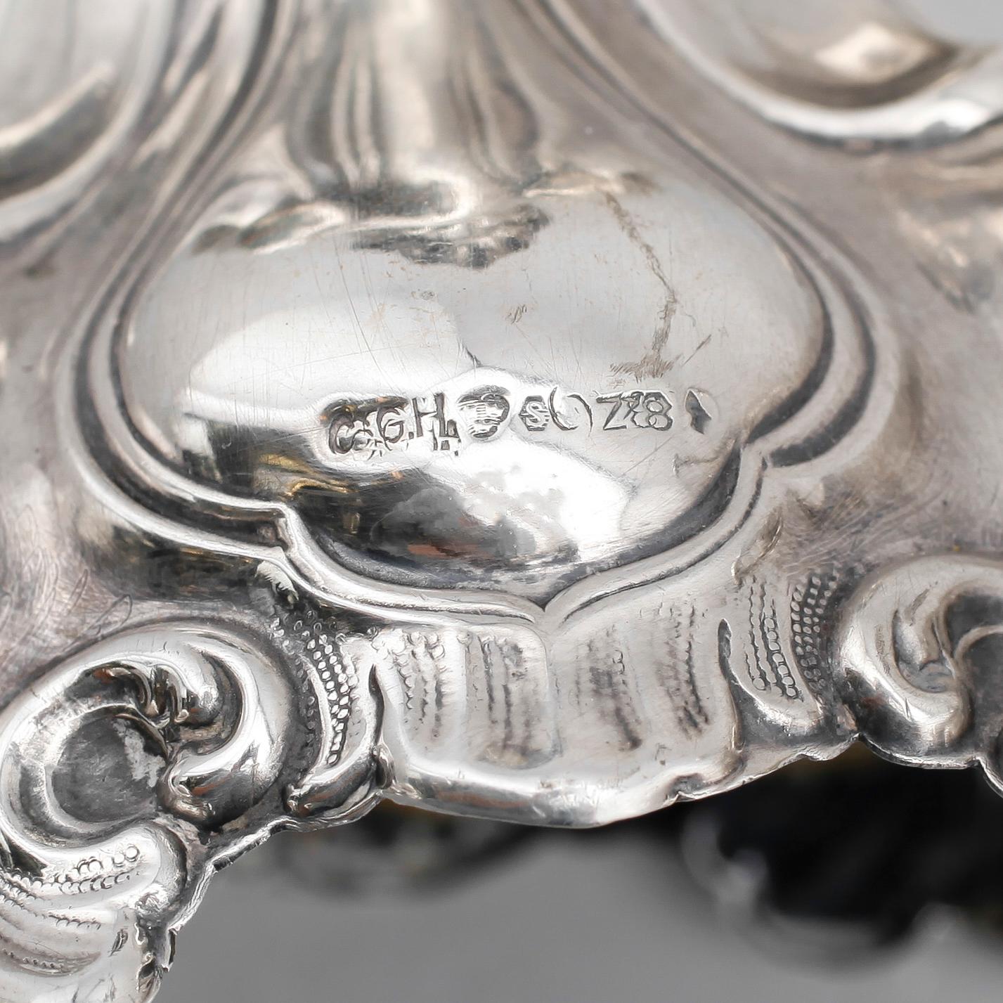 LJUSSTAKAR, 1 par, silver, CG Hallberg, Stockholm 1950.