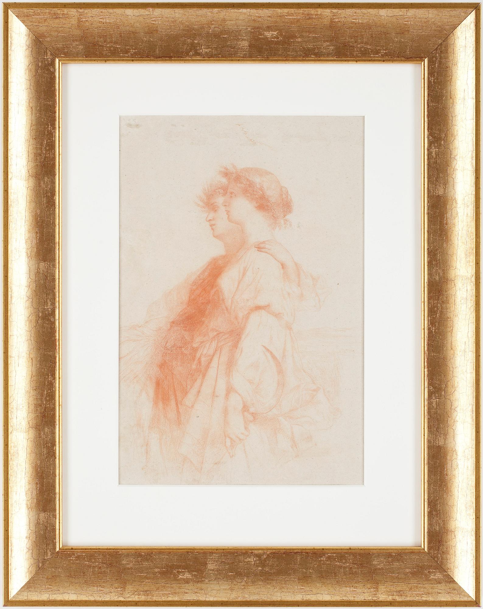 OKÄND KONSTNÄR, rödkrita, nyklassisistisk, 1700-tal.