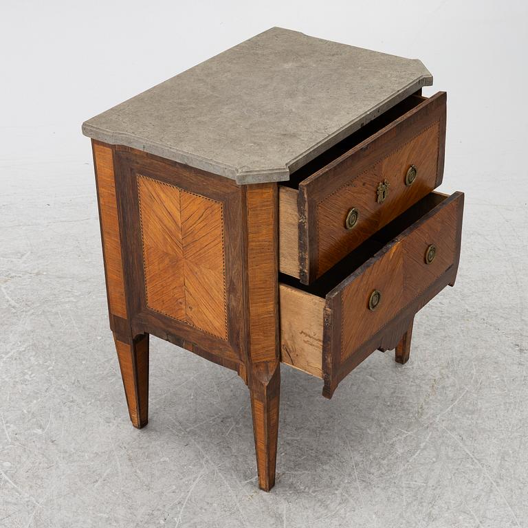 Chest of drawers, Louis XVI style, 19th century.
