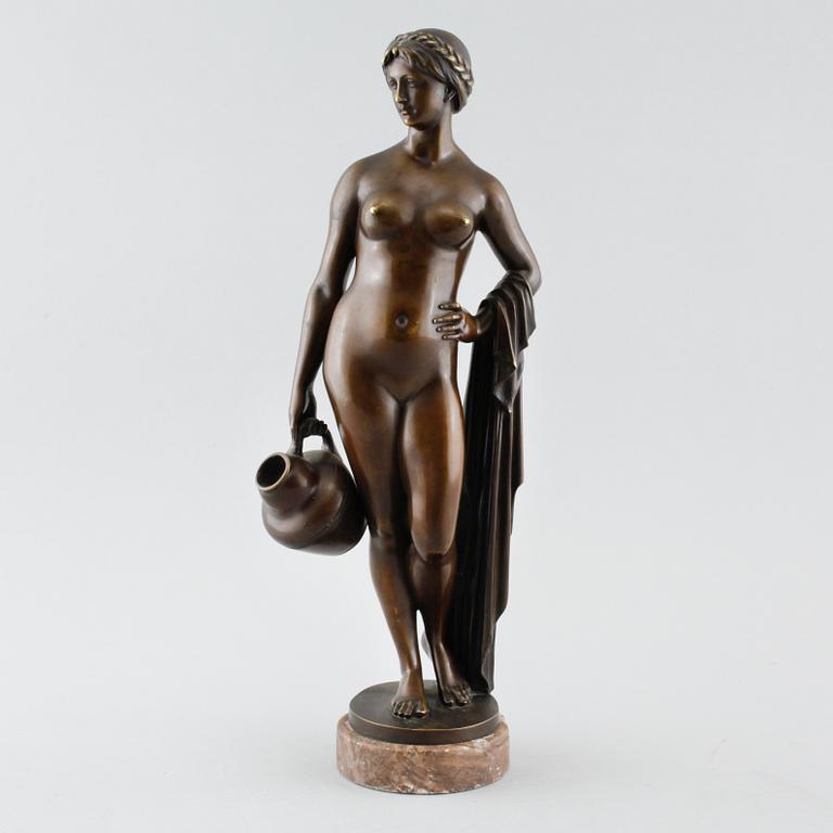UNIDENTIFIED ARTIST, sculpture, bronze, marked "AKT.GES. H. Gladenbeck u. Sohn", around year 1900.