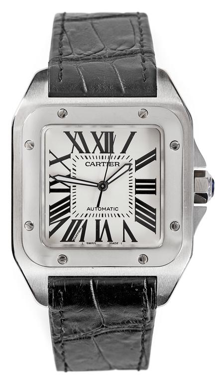A Cartier Santos 100 gentleman's wrist watch, 2004.