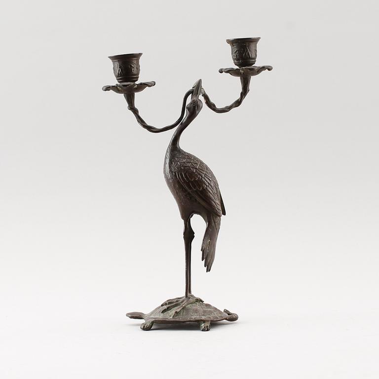 LJUSSTAKE, brons, Kina, 1900-talets andra hälft.