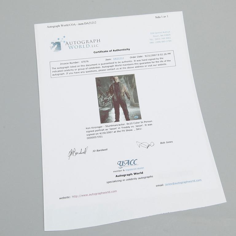 AUTOGRAFER av SKÅDESPELARE, 4 st, bl.a Anthony Hopkins, Uma Thurman & Keanu Reeves.