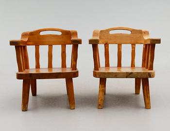 FÅTÖLJER, 1 par, 1900-tal.