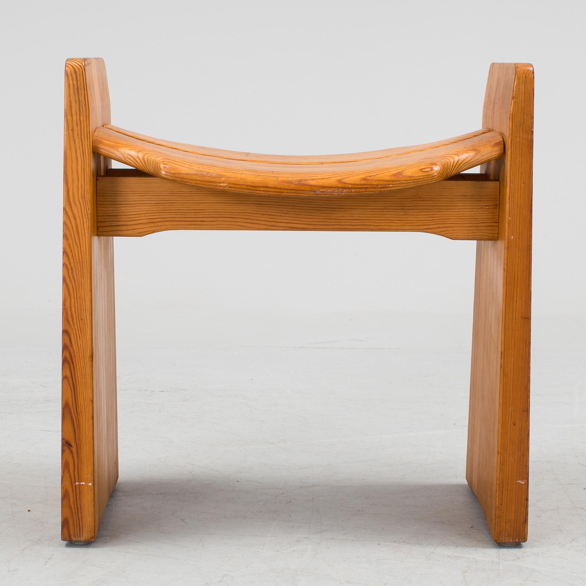 GILBERT MARKLUND, a pine stool from Furusnickarn AB, designed in 1969.